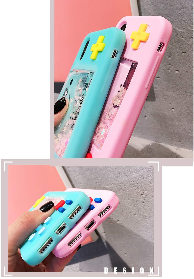 UnnFiko Squishy 3D Cartoon Game Case Compatible with iPhone 11 Pro Max, Creative Liquid Stars Funny Play Case Soft Rubber Protective Cover for Girls Women (Blue, iPhone 11 Pro Max) - Image 3